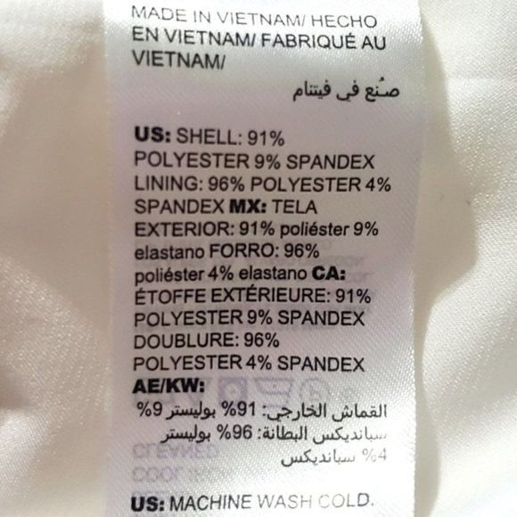 NEW WHBM PETAL-SLEEVE SHIFT DRESS IVORY KEYHOLE LINED WOMENS SIZE 10 $175 - Picture 9 of 9